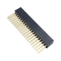 Conector Hembra para PCB de 40 Pines con Paso de 1.0/1.27/2.0/2.54 mm, 2.54 mm, con Chapado en Oro y Material de PBT+Latón