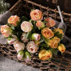 ช่อดอกกุหลาบประดิษฐ์ CallaFloral ก้านเดี่ยว ทำจากโพลีเอสเตอร์ สำหรับตกแต่งบ้าน จัดงานแต่งงาน - Product Image 2