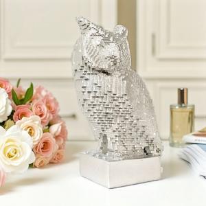 Nueva Escultura de Búho de Resina Epoxi con Detalles Dorados, Estilo Arte Popular, Adorno de Lujo para la Entrada del Hogar, Mueble de TV o Escritorio - Product Image 4