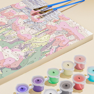 Kit de Pintura al Óleo Digital DIY con Marco de Madera Sólida Panwenbo, Pintura por Números con Lienzo Enmarcado <span class=keywords><strong>para</strong></span> Colorear Manualmente - Product Image 2