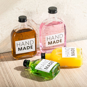 Mini botella de brandy, paquete de jugo de vidrio, bebida con tapas, botella de copa de vino - Product Image 1