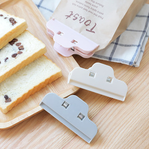 Food Bag Sealing <b>Clips</b> Plastic Reusable For Snack Storage Pink Off White Gray - Product Image 2