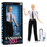 1:6 échelle 31CM peluche poupée enfants garçon poupée carrière rêveur PDG médecin capitaine surfeur explorateur titres vinyle matériel vêtements
