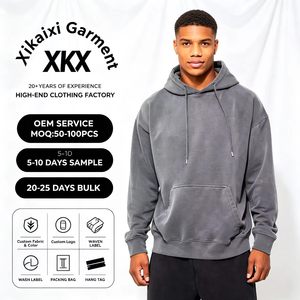 Sudadera con Capucha de Forro Polar con Efecto Ácido, Estilo Hip Hop, para Hombre, Ropa Urbana de Invierno, Hecha a Medida, Novedades, 100% Algodón, Servicio OEM - Product Image 1