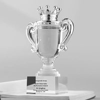 Trophée en cristal personnalisable de haute qualité, trophée créatif à texture givrée, trophée écologique et durable