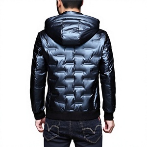Veste matelassée sur mesure en gros, doudoune d'hiver haut de gamme, vêtement d'extérieur personnalisé, surdimensionné, brillant, rembourré avec capuche, veste matelassée brillante - Product Image 6
