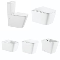 Empolo luxe filigrane Deux pièces toilette salle de bain hôtel wc céramique brillant blanc toilette sanitaire salle de bain moderne complète