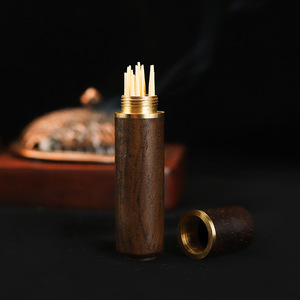 Mini porte-cure-dents en bois portable étui de transport convivial pour les choix de dents en déplacement - Product Image 5