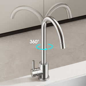 <span class=keywords><strong>Robinet</strong></span> de cuisine moderne en acier inoxydable 304, mélangeur eau chaude et froide, <span class=keywords><strong>robinet</strong></span> d'eau froide unique, <span class=keywords><strong>robinet</strong></span> de salle de bain à col de cygne rotatif - Product Image 5