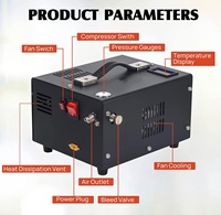 Compresseur d'air PCP 12V 4500psi 300bar 30mpa, mini pompe PCP, comprenant un transformateur 220V, haute pression 12V pour véhicule