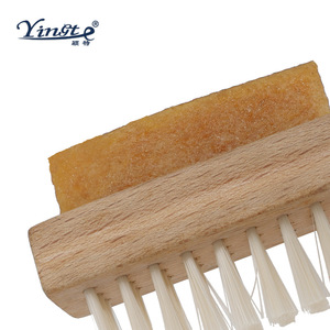 Yinste Solid Wood Shoe <b>Brush</b> Set 4 Pieces With Suede Cleaning Copper Wire And PP Bristles For <b>Boot</b> Care - Product Image 4
