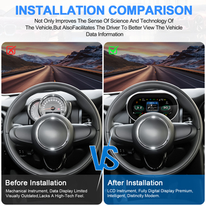 หน้าปัดดิจิตอล LCD ขนาด 7 นิ้ว สำหรับ BMW MINI F Series รุ่นใหม่ พร้อมมาตรวัดความเร็วแบบ Ghost Screen ระบบ Linux - Product Image 2