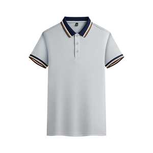 Polo à manches courtes pour homme en polyester respirant, coupe ample, uniforme de travail d'été, sur mesure avec étiquette et tags - Product Image 5