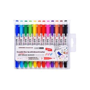 0.5 punta Fine 1MM pittura a punta doppia testa 12 colori colorato lavabile secco cancellabile pennarello per lavagna per bambini - Product Image 5