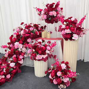 Yapay El Yapımı Kırmızı Seri Çiçek Seti Düğün ve Doğum Günü Arka Plan Süslemeleri ve Çiçek Aksesuarları İçin Mükemmel - Product Image 3