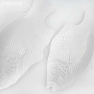 Assiette en céramique en forme de poisson, blanche, moderne, 15 et 13 pouces, la plus populaire pour la restauration (vente en gros) - Product Image 6