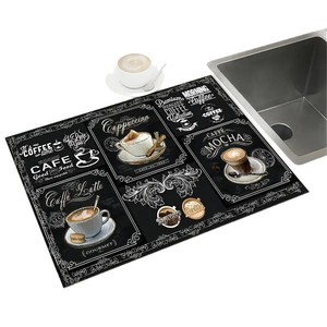 แผ่นรองกาแฟ Junze Sheng ขนาด 40x60 ซม. แผ่นรองครัวกันความร้อนและซึมซับน้ำ สำหรับเครื่องชงกาแฟ - Product Image 5