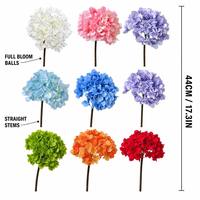 Bunga Hydrangea Buatan Tangan dari Sutra, Tangkai Bunga Hydrangea Putih, Dekorasi Vas Pusat Meja untuk Pernikahan dan Rumah