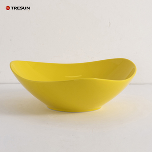Vajilla de 16, 18, 20 o 24 piezas, utensilios de cocina de color amarillo brillante, platos y tazones de cerámica y porcelana con forma irregular, juego de vajilla. - Product Image 2