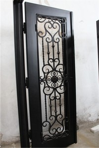 Precio de fábrica usado moderno Exterior de Seguridad frontal de hierro forjado puertas de una sola puerta para casas - Product Image 5