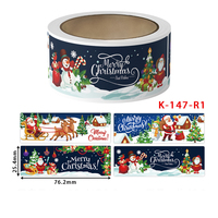 Autocollants personnalisés pour imprimante thermique de Noël, étiquettes imperméables, autocollants en vinyle découpés à la forme pour les fêtes, autocollants en PVC