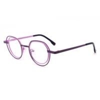 2025 nouveau cadre de lunettes en métal unisexe de haute qualité petite taille Double cercle carré Design pour les jeunes (adolescents enfants adultes)