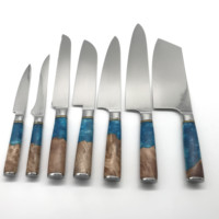 Personnalisation VG-10 ensemble de couteaux de chef en acier Damas manche en résine exquis