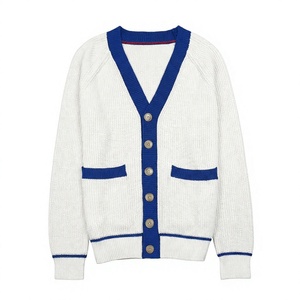 Men's Multi Colour V-Neck <b>Cardigan</b> Wool Acrylic Knit Button Front Regular Sleeve Autumn Wear Anti-Pilling Solid Color <b>Sweater</b> - Product Image 4