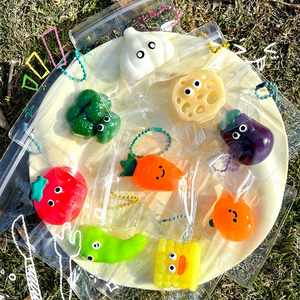 Jouet anti-stress créatif DIY Xiaohongshu très populaire pour garçons, mini pendentif à presser en plastique, mignon et de grande valeur - Product Image 1