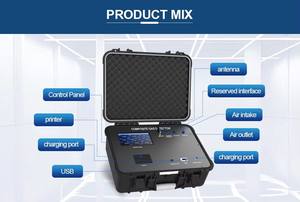 Détecteur de gaz portable NH3, H2S, VOC, PM, CH4, CO, CO2, <span class=keywords><strong>O2</strong></span>, H2S, NO, SO2, NO, analyseur de gaz avec écran 7 pouces et imprimante intégrée, 20 en 1 - Product Image 4