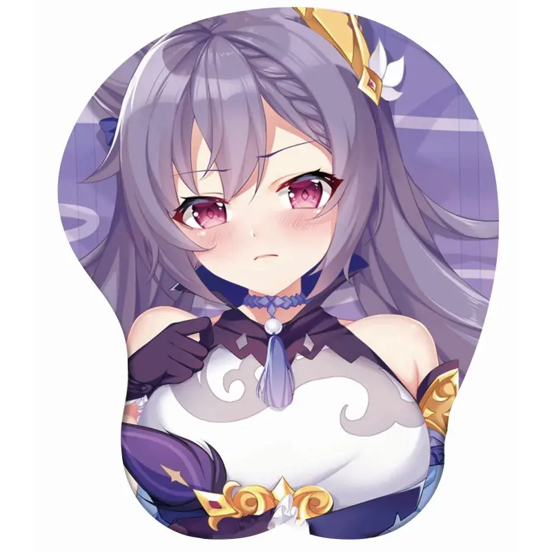 Creative Idea 3D Stereo Silicone Anime Sexy Beauty Chest Hand Rest Mouse Pad Cartoon Animation Hand Pad Cuff Mouse Pad