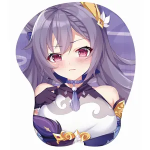 Yaratıcı fikir 3D Stereo silikon Anime seksi güzellik göğüs el istirahat Mouse Pad karikatür animasyon el pedi manşet Mouse Pad