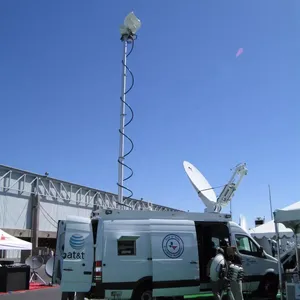 6,5 m Meter Teleskop mast tragbarer Teleskop-Pneumatik mast für Antenne und Licht