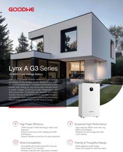 Batteria al Litio Goodwe Lynx Serie G3 14.3KWH 14KWH GW14.3-BAT-LV-G10 con Celle LiFePO4 per Accumulo Energetico Domestico - Product Image 3