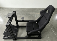 Simulateur de conduite DIY 4080 en aluminium avec siège améliorable pour levier de vitesses et frein à main, montage facile, compatible avec toutes les bases Direct Drive principales