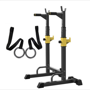 Weightlifting <b>Bench</b> With Rack Carbon Steel Frame Durable <b>Indoor</b> Fitness Equipment - Product Image 3