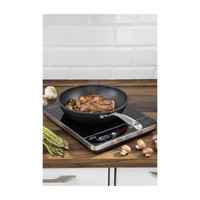 Table de cuisson à induction en acier inoxydable Lacor 1200W, plaque de cuisson simple, commande tactile, chauffage rapide, réglage de la température pour la cuisine