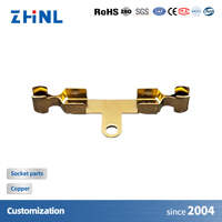 Connecteur de bande de prise à 2 voies Style Israël OEM Accessoires en métal de prise de courant Pièce en laiton Pièce d'estampage électrique