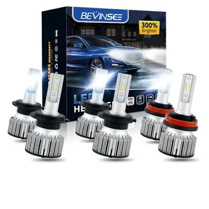 Bevinsee-bombillas de luz antiniebla para coche, faros LED H7 H11 6500K Combo Hi/Low para Benz E350 E550 E63 AMG 2008-12, 6 uds.