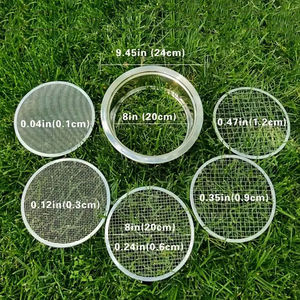 Tamis de jardinage rond en acier inoxydable 1/3/6/9/12 mm pour compost, sable, bonsaï, filtration du <span class=keywords><strong>terreau</strong></span> et élimination des impuretés - Product Image 2