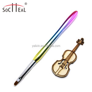 Professionnel Ombre En Plastique Poignée ultra Mince Décapant Brosse <span class=keywords><strong>Gel</strong></span> Incliné Ovale Plat Ombre 3D Nail at Brush pour Nail Art Design - Product Image 4