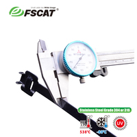 Attaches en acier inoxydable revêtues de PVC FSCAT extra résistantes et libérables, 9,5x305 mm, acier inoxydable 304, sangle réutilisable