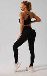 Pantalons <span class=keywords><strong>de</strong></span> yoga <span class=keywords><strong>de</strong></span> fitness taille haute pour femmes, leggings <span class=keywords><strong>de</strong></span> sport pour la salle <span class=keywords><strong>de</strong></span> sport, taille plus, uni, anti-<span class=keywords><strong>cellulite</strong></span>, respirant, séchage rapide - Product Image 3