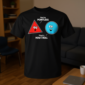 Maglietta con umorismo matematico Pointless That's How I Roll Sarcasm Design Nero Medio - Product Image 3