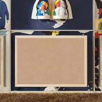 Tableau d'affichage en liège en gros avec porte-mémos et épingles pour messages, idéal pour l'apprentissage et la présentation murale pour enfants et photos