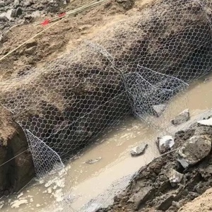 <strong>Gabion</strong> Wire <strong>Mesh</strong> Perforated Square Hole Galvanized Iron Flood Control Retaining Wall Construction Woven Fence - Product Image 1