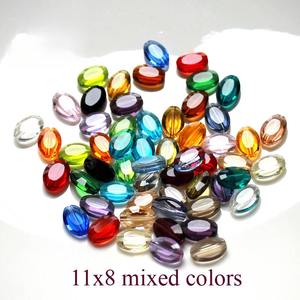 Boucles d'oreilles, perles, cristaux synthétiques, accessoires de bricolage, bracelet ovale aplatie, livraison gratuite - Product Image 4