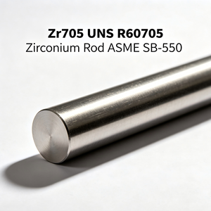 Barre de zirconium Zr705 UNS R60705 ASME SB-550, recuit sous vide, rectifiée, soudée par électrofusion, tréfilée à froid, pour applications nucléaires, aérospatiales et chimiques - Product Image 1