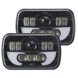 Beste Qualität Auto Lighting System 7 Zoll 90W LED-Scheinwerfer lampe 5 X7 Jeeps Auto licht Zubehör Fernlicht Blinker