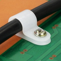 Elekh Pince à vis pour câble en nylon de type R Pince à câble en plastique noir CC 1/8 "3/16" 1/4 "5/16" 3/8 "1/2" 5/8 "3/4"